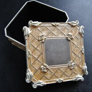 Things Remembered Faux Taj Jewelry Box with Stone Accents (4x4x2 inches)